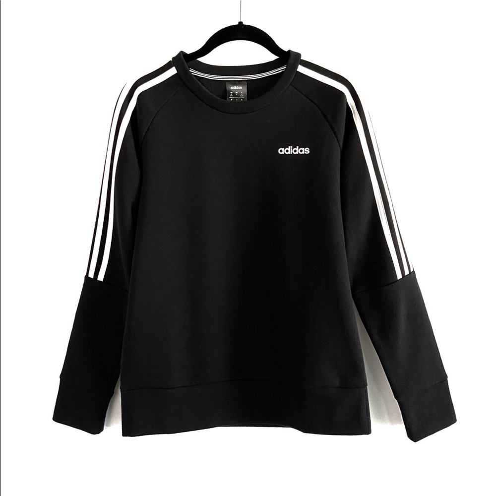 Adidas Black & White Crew Neck Sweatshirt Size S